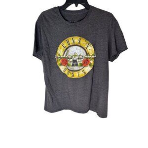 Guns N Roses Gray Short-Sleeve Graphic T-Shirt Womens Size L Cotton/Poly Blend
